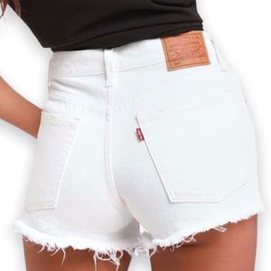 Levi High Waisted Shorts White 